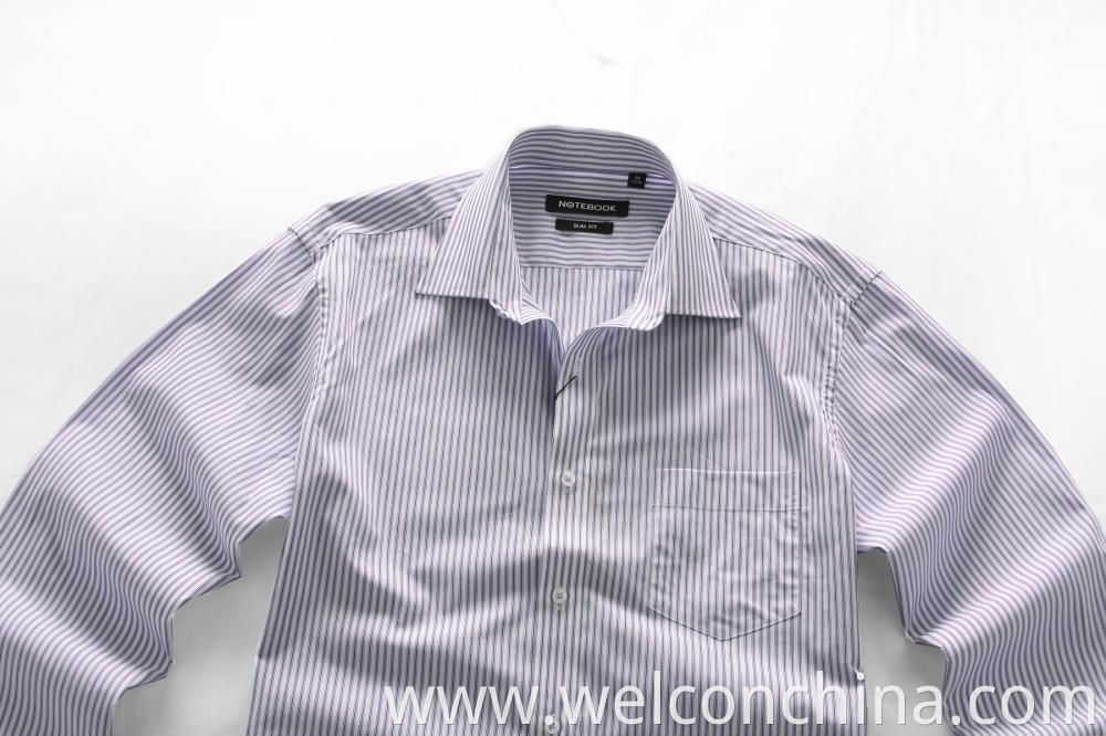 Men Slim Striped Shirt Jpg